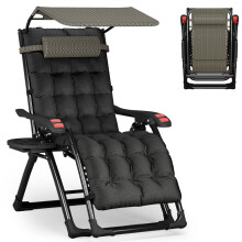 ATORPOK SHOP Zero Gravity Chair with Canopy Shade, Patio Folding Lounge Recliners
