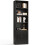 Coleshome 6-Tier Bookcase With Doors, Storage Cabinet, 176.4 cm, Black 2