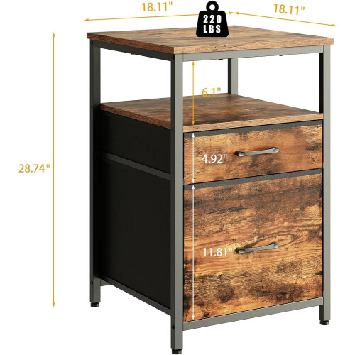 Herture Mini Fridge Stand, Small Refrigerator Stand with 3 Storage 1