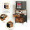 Herture Mini Fridge Stand, Small Refrigerator Stand with 3 Storage 3