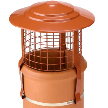 Reeds Chimney Pot Bird Guard 200–250mm Terracotta – Chimney Cowl Cover with Adjustable Strap – Prevents Birds & Rain Entry – Model 19-02010102