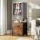 Herture Mini Fridge Stand, Small Refrigerator Stand with 3 Storage 5