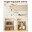Coleshome 6-Tier Bookcase With Doors, Storage Cabinet, 176.4 cm, White 4