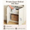 Coleshome 6-Tier Bookcase With Doors, Storage Cabinet, 176.4 cm, White 3