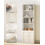 Coleshome 6-Tier Bookcase With Doors, Storage Cabinet, 176.4 cm, White 5