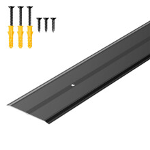 Raytano 36"L2.4"W 0.1"H Flat Profile Aluminum Floor Transition Strip, Metal Door Threshold for Carpet Wood Tile Vinyl Flooring Gaps