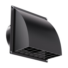 HG Power 150mm Vent Cover Outside Wall – Metal External Vent Cover with Non-Return Flap, 6 Inch Extractor Fan Vent Cover for Bathroom Fan, Dryer