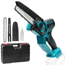 QUPERR Cordless Mini Chainsaw Compatible with Makita 18V Battery, 6 Inch & 8 Inch Handheld Garden Electric Chainsaw with Guide Bars