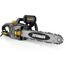DOVAMAN 2400W Electric Chainsaw, One-Step Tool-Free Tensioning, 16 Inch Oregon Bar and Chain, 15m/s Speed, 6m Power Cable, Auto Lubrication