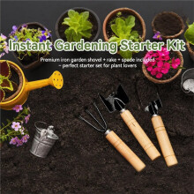 Plant Tray with Hidden Wheels Heavy Duty Rolling Plant Stand, Indoor Outdoor Plant Saucer Tray with Garden Tools