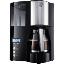 Melitta Filter Coffee Maker with Glass Pourer, Hot Hold and Timer Function, Optima Timer, Black, 100801