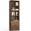 Coleshome 6-Tier Bookcase With Doors, Storage Cabinet, 176.4 cm, Brown 2