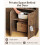 Coleshome 6-Tier Bookcase With Doors, Storage Cabinet, 176.4 cm, Brown 4