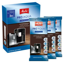 Melitta Pro Aqua Filter Cartridges (3 Cartridges) - Limescale Filter for Fully Automatic Coffee Machines