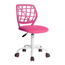 HOMYLIN Desk chair Computer chair Ergonomic Fabric Swivel Office Comfy chair Work Chair without Arms Height Adjustable Study chair, Pink I