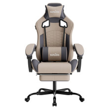 SUKIDA Ergonomic Gaming Chair for Adult, Comfortable Desk Chair with Massage, Comfy Headrest and Lumbar Support Pc Office chairs with Footrest
