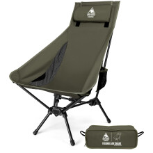 OneTigris Tigerblade High Back Camping Chair with Comfortable Cushion, Wide Folding Seat