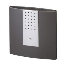 HX Heidemann 70872 Remote Bell Receiver Square Charcoal Silver 433 MHz