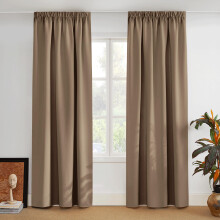 PONY DANCE Window Blackout Curtains - Top Pencil Pleat Blackout Curtain Draperies for Slide Door Thermal Drapes for Winter Warm Protected & Energy
