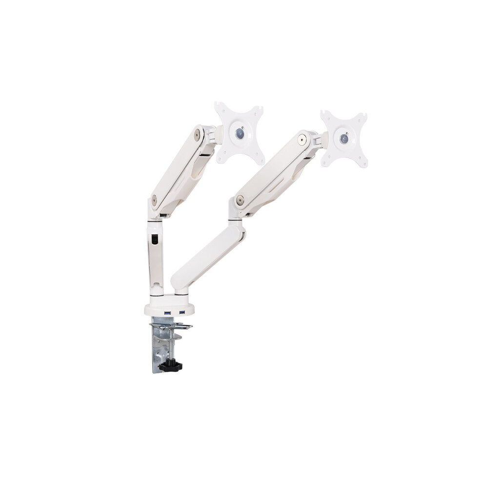 Thingy Club Gas Powered Double Lcd Led Gas Desk Mount Arm Monitor Stand Bracket With Tilt And Swivel 5051227937377