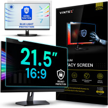 VINTEZ 21.5 Inch 16:9 Privacy Screen for Computer Monitor and Laptop - Anti Glare Protector Film Blue Light Filter Eye Protection