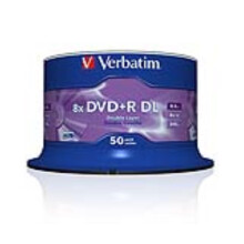 Verbatim 43758 DVD+R 8x DL Matt Silver 50 pack
