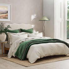 Christy 400TC King Size Duvet Cover Set | Champagne Beige | 100% Cotton | Silky Smooth and Soft Bed Linen