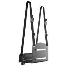 RICOO PC Wall-Mount TRH-07 Universal computer rack shelf extendable & adjustable server case holder desk-top mounting vertical stand | Black