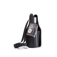 CellarDine By Dexam Wine Cooler Black Neoprene with Internal Chilling Core includes Waiters Friend Corkscrew from