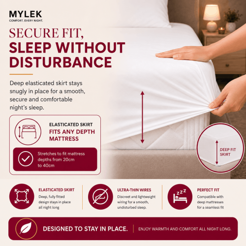 MYLEK (Non-Woven, Double) Mylek Heated Electric Blanket Machine Washable 2