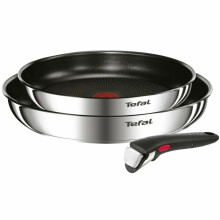 Tefal Ingenio Emotion Set of 2 Frying Pans 22/26 cm + Removable Handle, Induction Safe, Non-Stick, Titanium Coated, Thermo-Signal