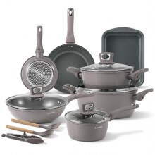 Non Stick Pots and Pans Set 19 Piece, Induction Hob Pan Set, Kitchen Cookware Sets Nonstick, Saucepan Sets with Lids, Frying Pans Set for Cooking