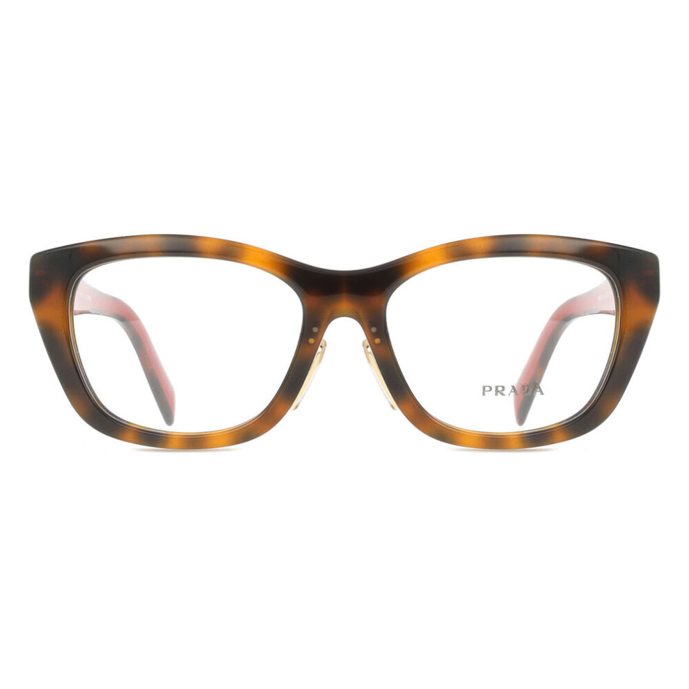 Prada Pr D11vd 01K1o1 Woman Optical Frames Acetate Turtle Transparent Geometric Normal - Image 4