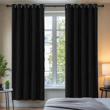 Deconovo Black out Curtains 66 x 72 Inch Window Treatment Thermal Insulated Eyel