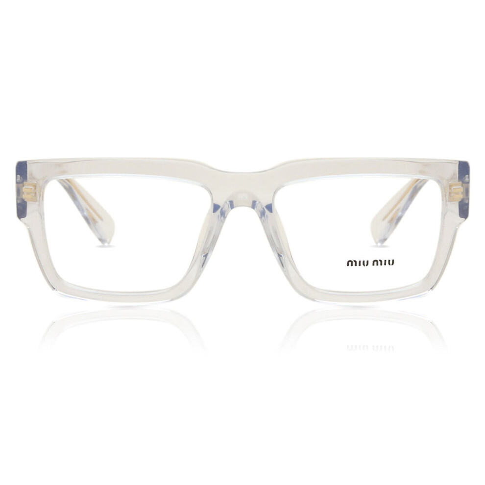 Miu Miu Women's Woman Mu 02Xv 2Az1o1 Optical Frames Acetate Transparent Squared Normal - Image 3