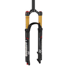 LANXUANR 26/27.5/29 Inch Magnesium Alloy Bike Fork Rebound Adjustment,1-1/8inch*220mm Straight/Tapered Tube,9mm QR*100mm,Disc Brake,Mountain Bike