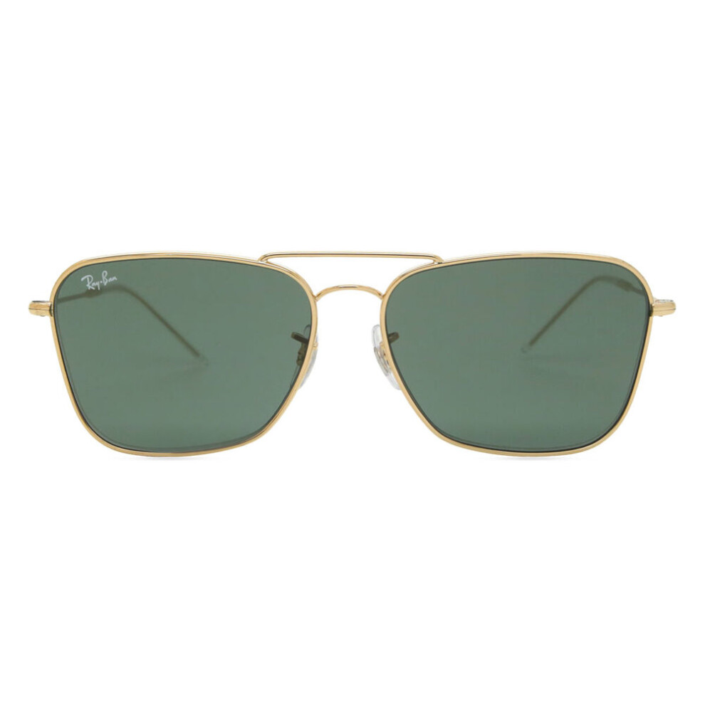 Ray - Ban Unisex G15 Ray - Ban Rbr0102s Caravan Reverse 001/Vr Sunglasses Metal Gold Squared Normal - Image 3