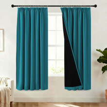 BellaHills 100% Blackout Curtains for Bedroom Thermal Insulated Curtains & Drapes for Living Room Black out Window Curtain with Hooks Pencil Pleat