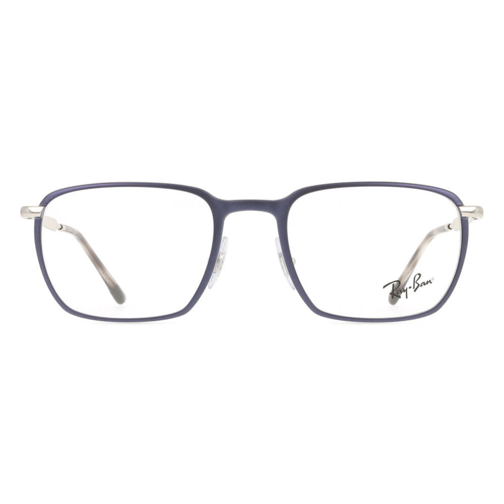 Ray - Ban Unisex Blue Rx6549 3016 Optical Frames Metal Transparent Squared Normal - Image 3