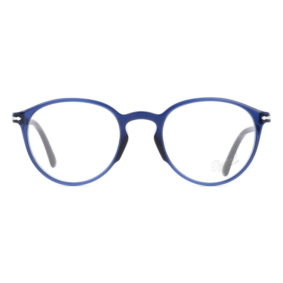 Persol Unisex Transparent Po3218v 181 Optical Frames Acetate Blue Pantos Normal - Image 3