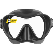 Cressi F1 Frameless Diving Mask - Anti-Fog Tempered Glass Snorkel Mask - Silicone Skirt for Secure Scuba Fit