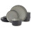 Gibson Soho Lounge Sofia Coupe Dinnerware Set, Service for 4 (12pcs), Grey 1