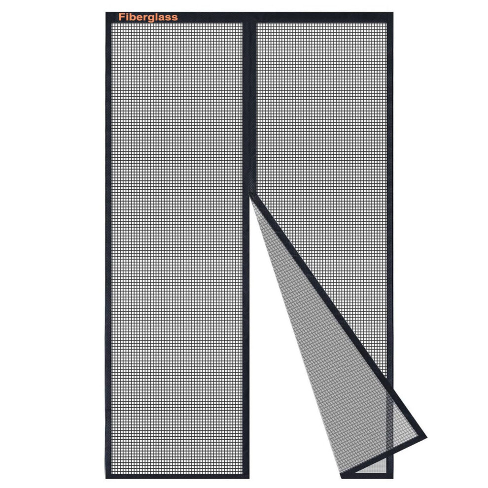 Risareyi Magnetic Fly Screens For Doors In Fiberglass, 115X200cm, Black 5051227951663