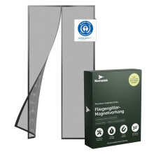 Nematek Fly screen magnetic curtain for balcony and patio doors, Black, 120 x 240 cm