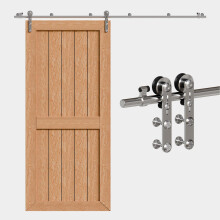 TSMST 167CM/5.5FT Sliding Door Track Barn Door Hardware Kit Closet Rail Roller Accessory Stainless Steel Material