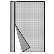 Risareyi Side Opening Magnetic Fly Screens for Doors 120x245cm, Black