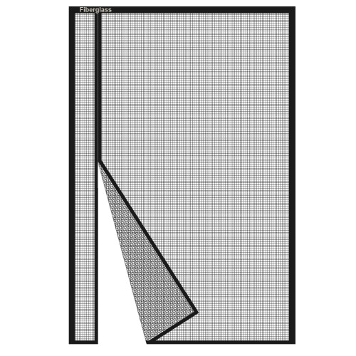 Risareyi Side Opening Magnetic Fly Screens for Doors 165x250cm, Black