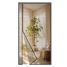 MAGICDOOR Fibreglass Magnetic Screen Door 190x230cm160x225cm-Gray