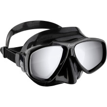 CRESSI Focus Mask Black/Spectra Silver Mirrored Lens - Unisex Adjustable Diving and Snorkeling Mask, Black/Spectra Silver Mirrored Lens, One Size