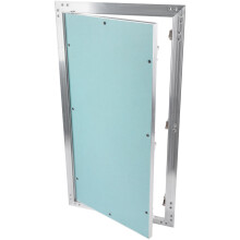 Vent Systems 300 x 600 mm Plasterboard Access Panel with 1.25 cm Gypsum Board - Push-Click Aluminium Inspection Hatch for Wall, Ceiling